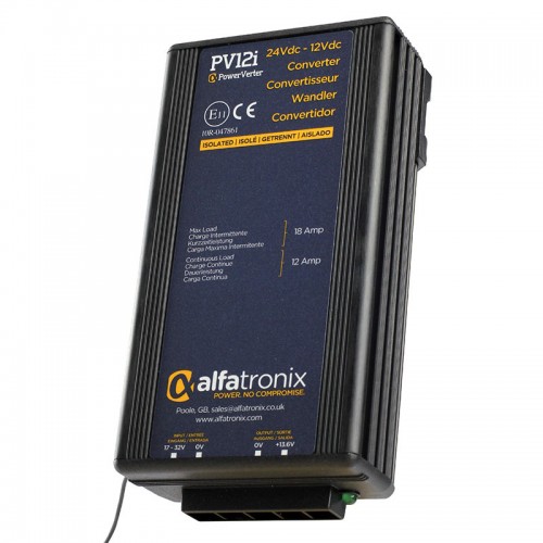 Alfatronix PowerVerter 24v to 12v Isolated Voltage Dropper - PV12i Alfatronix PowerVerter 24v to 12v Isolated Voltage Dropper - PV12i