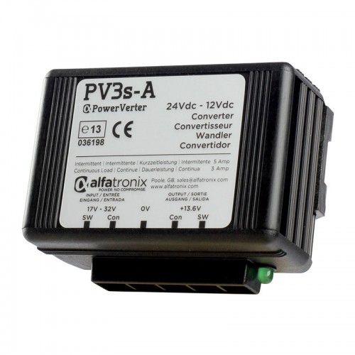 Alfatronix PowerVerter 24v to 12v non-isolated 3A Dual Converter - PV3s-A Alfatronix PowerVerter 24v to 12v non-isolated 3A Dual Converter - PV3s-A