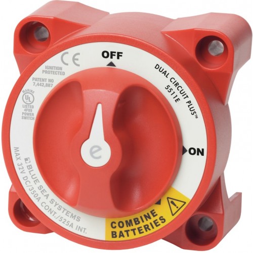 Blue Sea Dual Circuit Plus E-Series Battery Switch - 25511