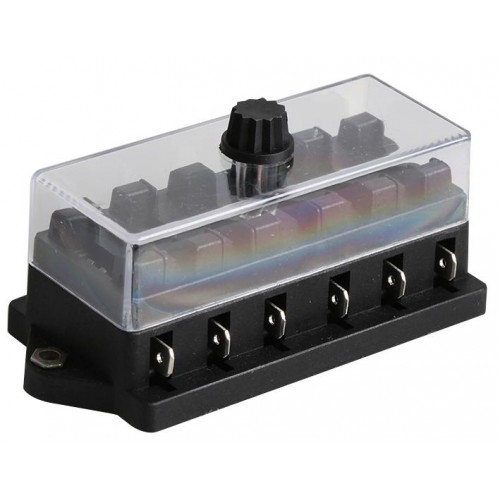 Blade Fuse Holder Block - 6 Way