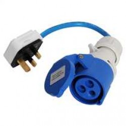 Shore Supply Socket 16A Blue to 13A Mains Plug